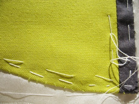 Uranus, details with basting stitches